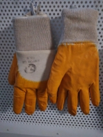 Перчатки с латексным покрытием (бело-жет.)